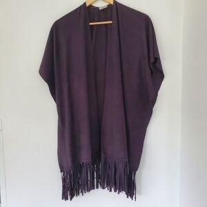 LULLA COLLECTION by BINDYA OSFA Brown Open Style Shawl Wrap Fringe Pashmina Soft